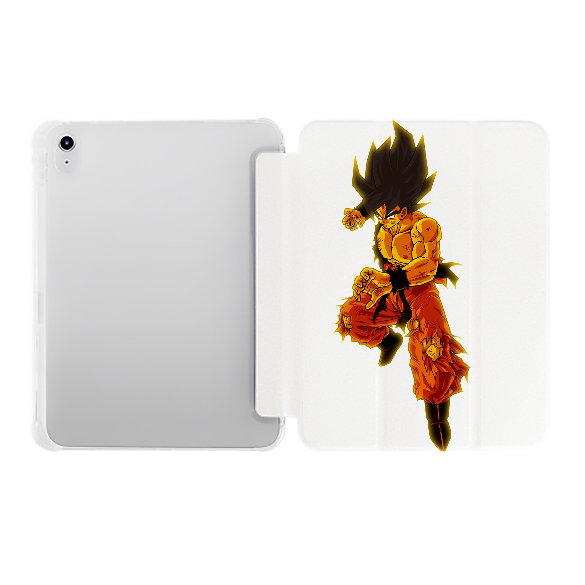 （画像用） ドラゴンボール 孫 悟飯（そんごはん）DRAGON BALL Son Gohan IPad ケース ペン収納付き 三つ折りスタンド PUレザー×シリコン 対応機種9.5/10.5/10.9インチ